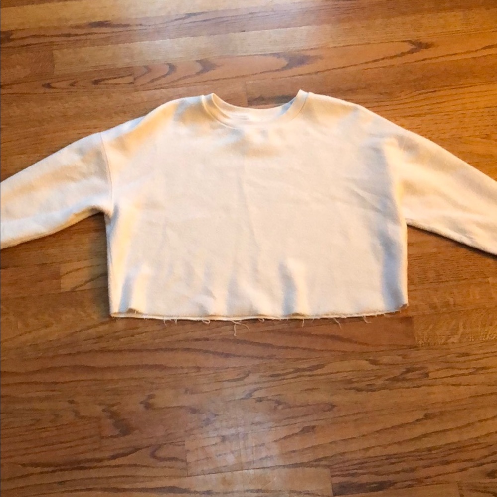 Cropped sweatshirt white